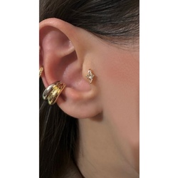 Çelik Damla Taşlar Piercing