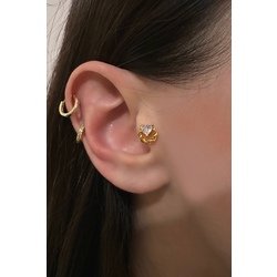 Çelik Halka İçinde Kalp Piercing