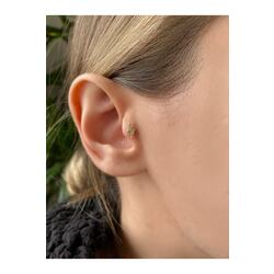 Kadın Gold Rengi Cerrahi Çelik Şimşek Tragus Kıkırdak Piercing 6mm
