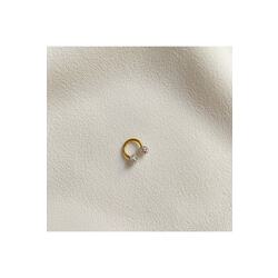 Kadın Gold Yarım Halka Taşlı Tragus Kıkırdak Piercing 6 mm