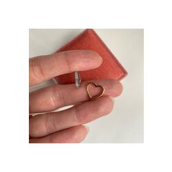 Kadın Kalp Detaylı Halka Tragus Piercing