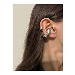 Çelik Kalın Boğumlu Kıkırdak Küpesi Earcuff