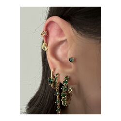 Cerrahi Çelik Renkli Taşlı Tragus, Piercing