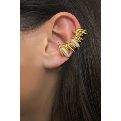 Bir Adet Sivri Model Çift Renk Kıkırdak Küpesi Earcuff