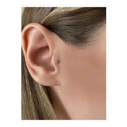 Cerrahi Çelik Yıldız Tek Taş Piercing Tragus 6mm