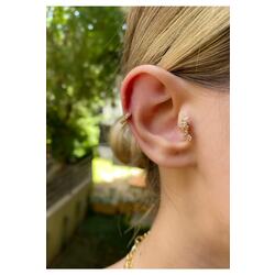 Kadın Gold Renkli Damlataş Tragus Kıkırdak Piercing