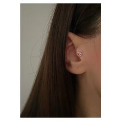 Gold Renkli Minimal Etnik Kalp Piercing Tragus