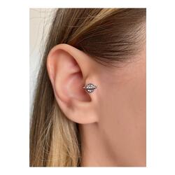 Cerrahi Çelik Kadın Silver Rengi Gezegen Tragus Kıkırdak Piercing 6mm