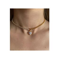 Kadın Gold Etha Love Choker Kolye