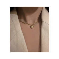 Çift Zincir Kalp Choker Kolye