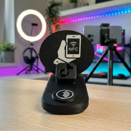 NFC TikTok Standı - Tek Dokunuşla Takip Et ve Profilini Büyüt