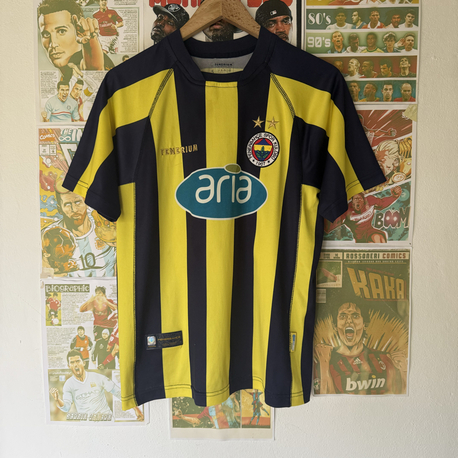 Orijinal Fenerbahçe 2003-04 Pierre Van Hooijdonk Koleksiyonluk Çubuklu Forması (S)