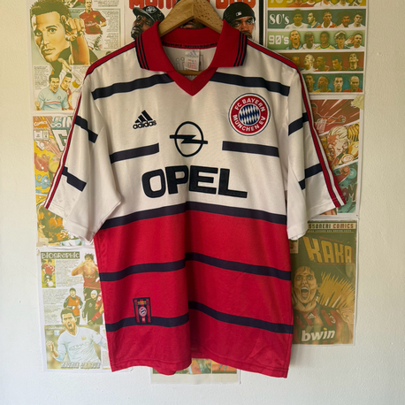 Orijinal Bayern Münih 1998-99 Koleksiyonluk Vintage Yakalı Beyaz Forması (M)