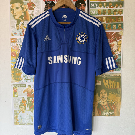 Orijinal Chelsea 2009-10 Didier Drogba Koleksiyonluk İç Saha Forması (L)