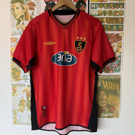 Orijinal Galatasaray 2003-04 Hakan Şükür Koleksiyonluk Alternatif Kırmızı Forması (L)