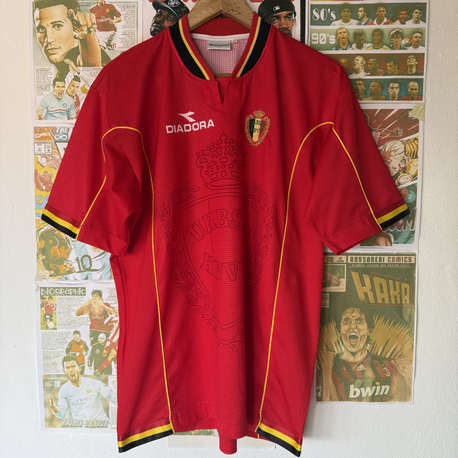Orijinal Belçika Milli Takım 1997-98 Koleksiyonluk Vintage FIFA 1998 Dünya Kupası Forması 