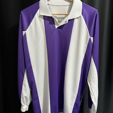 Mor- Beyaz Çizgili Polo Yaka Vintage Futbol Forması