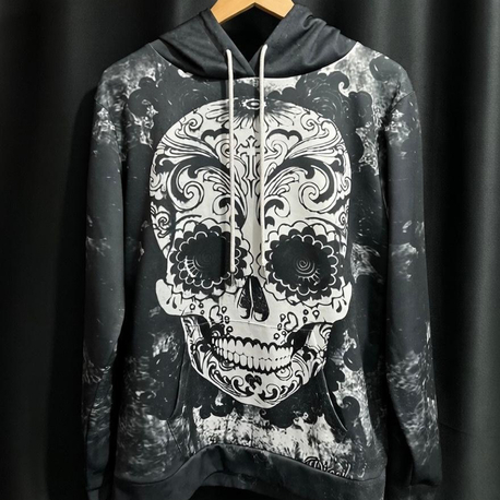 Y2K Gothic Treasure Vintage Siyah Hoodie