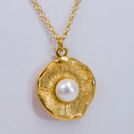 Golden Oyster Pearl Kolye