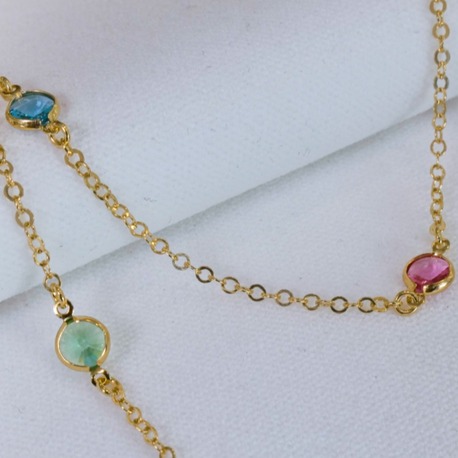 Golden Soft Stone Balance Kolye