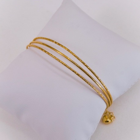 Golden Heartbeat Stack Bileklik