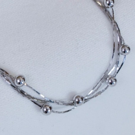 Silver Twist Circle Kolye