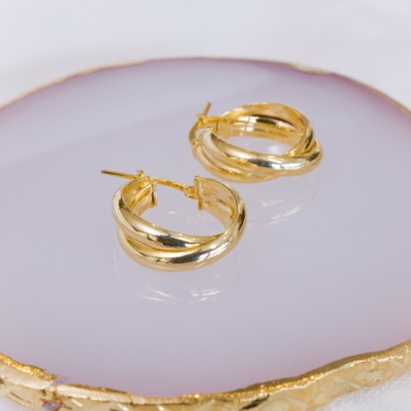 Golden Trinity Forms Küpe