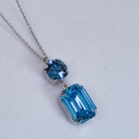 Blue Square Harmony Kolye