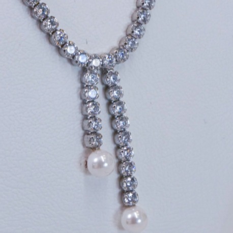 Tiny Silver Pearl Kolye