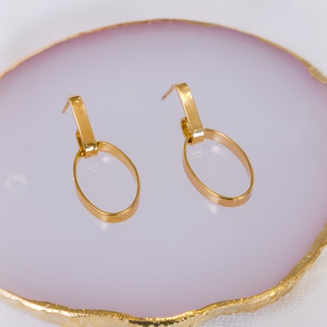 Gold Oval Link Drops