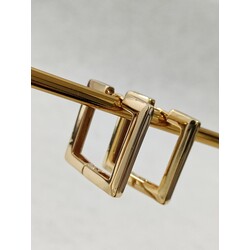 Gold Kare Küpe 2.5cm