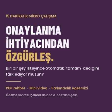 Onay Bağımlılığı – Mini Dönüşüm Çalışması (PDF + Video)