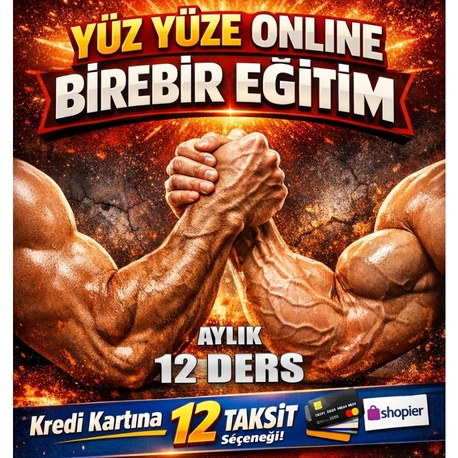Online Birebir Yüz yüze Aylık 12 Ders