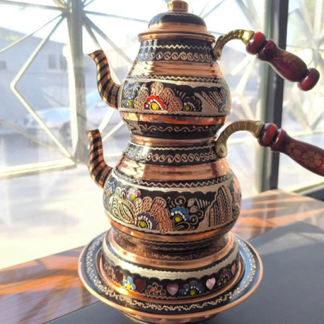 Özel İşlemeli Büyük Boy 3 litre kapasiteli Çaydanlık