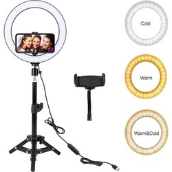 Youtuber Led Selfie Işığı Telefon Tutuculu Tripod 12 Inç 2.1 M