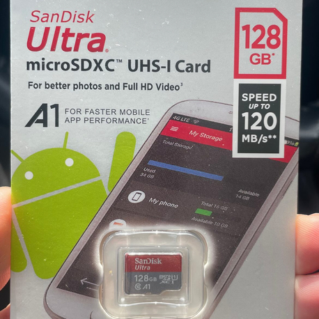 Sandisk 128GB MikroSD XC 120/MBPS Kamera Uyumlu Hafıza Kartı