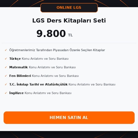 Online LGS - LGS Ders Kitapları Seti