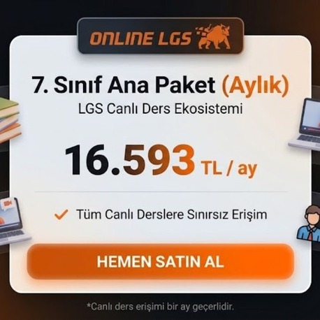 Online LGS - 7. Sınıf Ana Paket (Aylık)