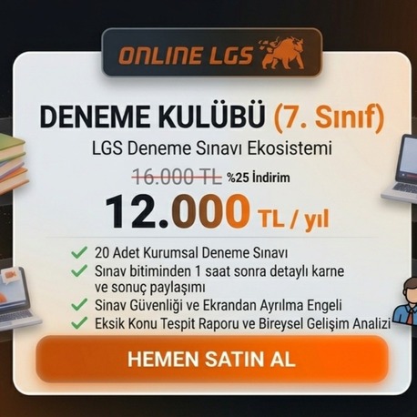 Online LGS - Deneme Kulübü (7. Sınıf Yıllık)