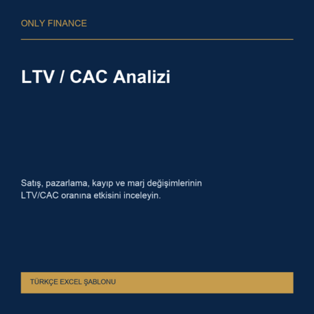 LTV / CAC Analizi — Türkçe Excel