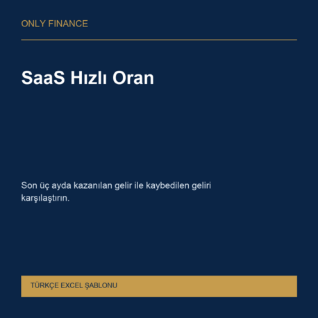 SaaS Hızlı Oran — Türkçe Excel