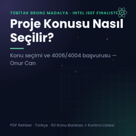 Proje Konusu Seçim Rehberi (Türkçe, PDF, 50 Konu Bankası, Kontrol Listesi)