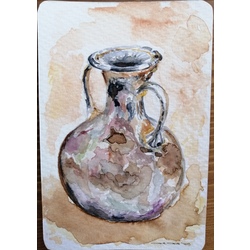 ERİMTAN ARKEOLOJİ VE SANAT MÜZESİ ZENGİNLİKLERİ, ÇİFT KULPLU CAM ŞİŞE (Roma Dönemi M.S. 1. - 4. Yüzy