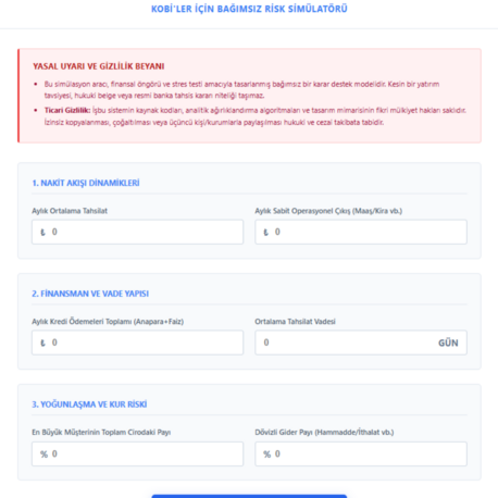 NAKİT AKIŞI KRİZ TESTİ (VaR) - Bağımsız Risk Simülatörü
