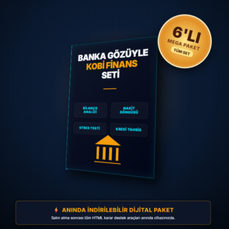 BANKA GÖZÜYLE KOBİ FİNANS SETİ | 6'sı 1 Arada Premium Mega Paket