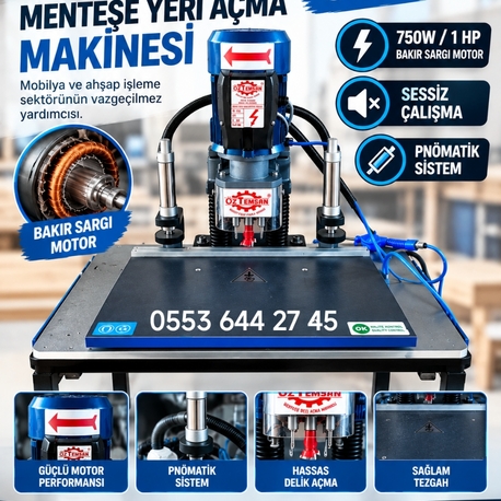 öz temsan pnömatik tas menteşe yeri açma 