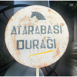 Vintage At Arabası Tabelası 