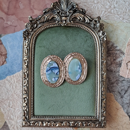 Sedefli Vintage Görünümlü Küpe
