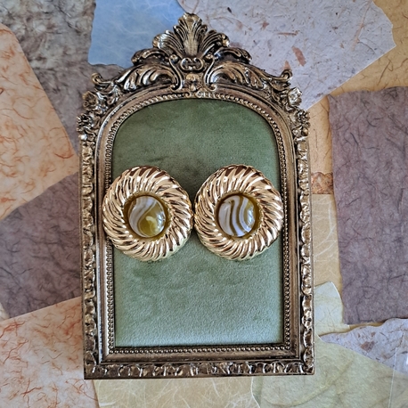 Vintage Görünümlü Pirinç Küpe 
