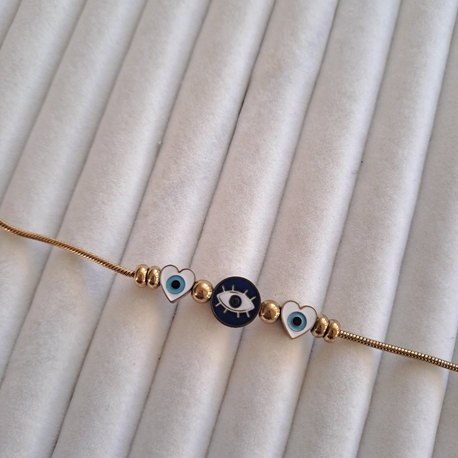 316L Çelik Göz Model Charm Bileklik